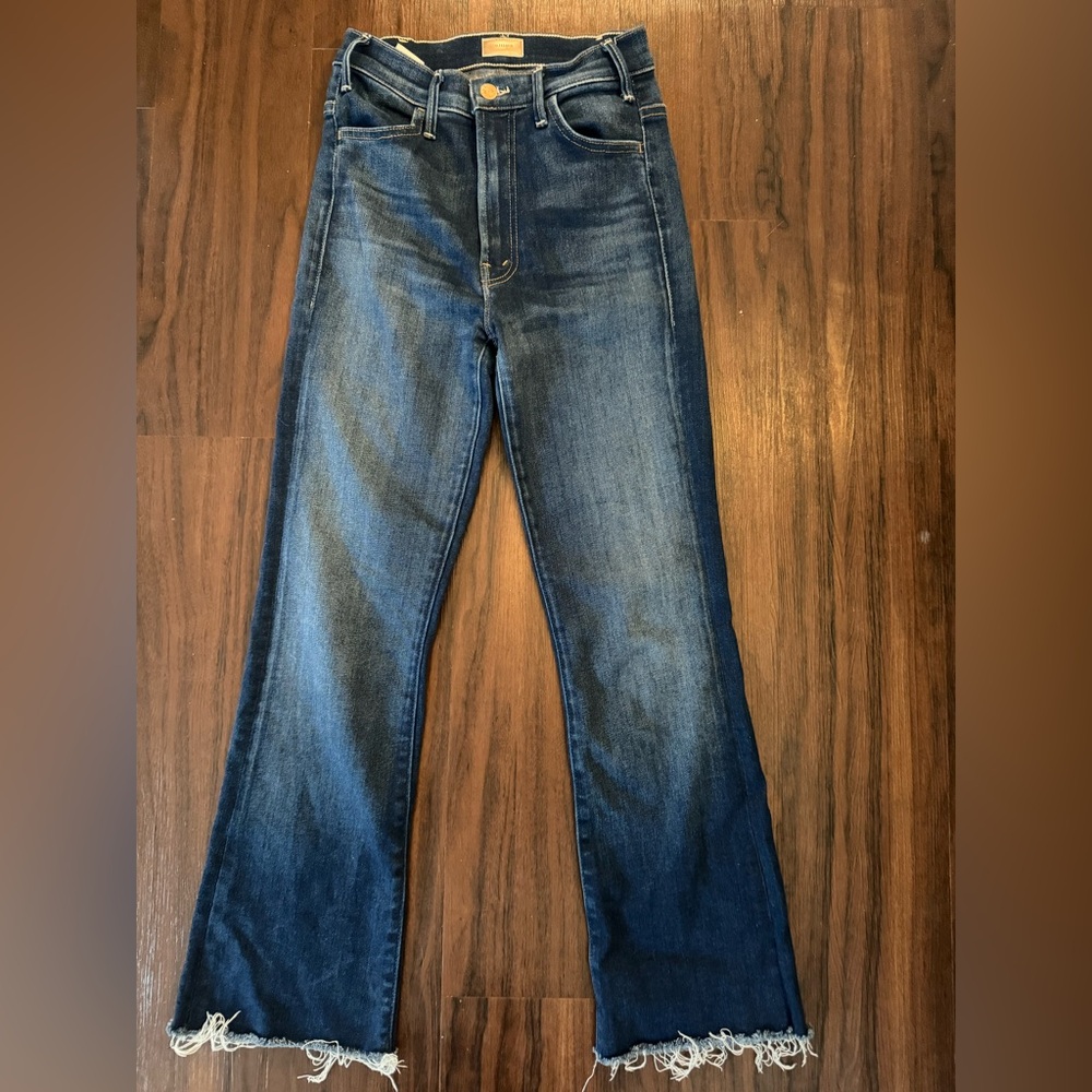 MOTHER Hustler Fray Ankle Cut Boot Jeans Size 24